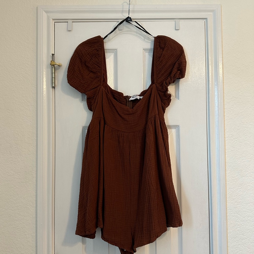 Princess Polly Lorna Romper Size 12 in Brown